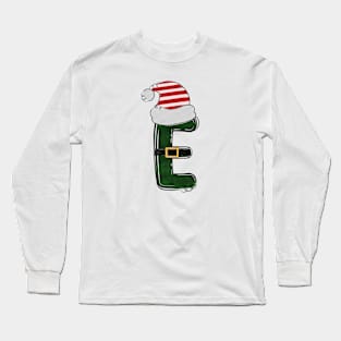 Letter E - Christmas Letter Long Sleeve T-Shirt